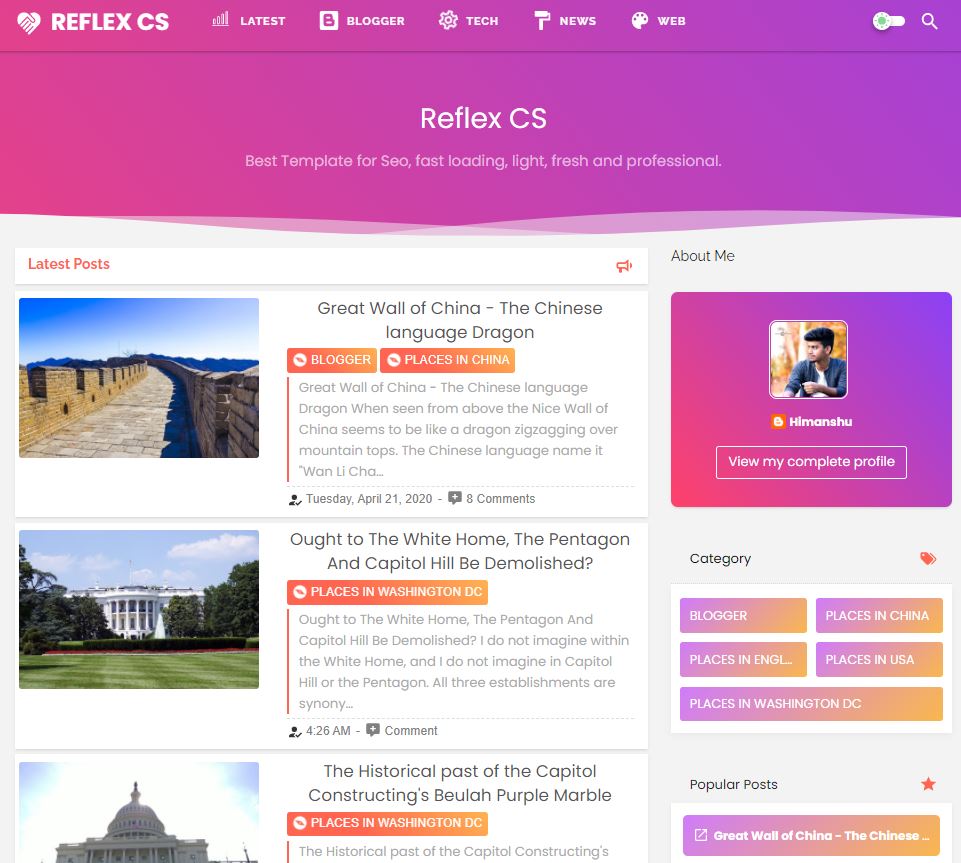 best blogger template 2021