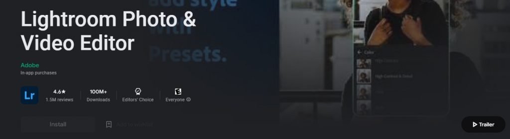 lightroom photo editor app