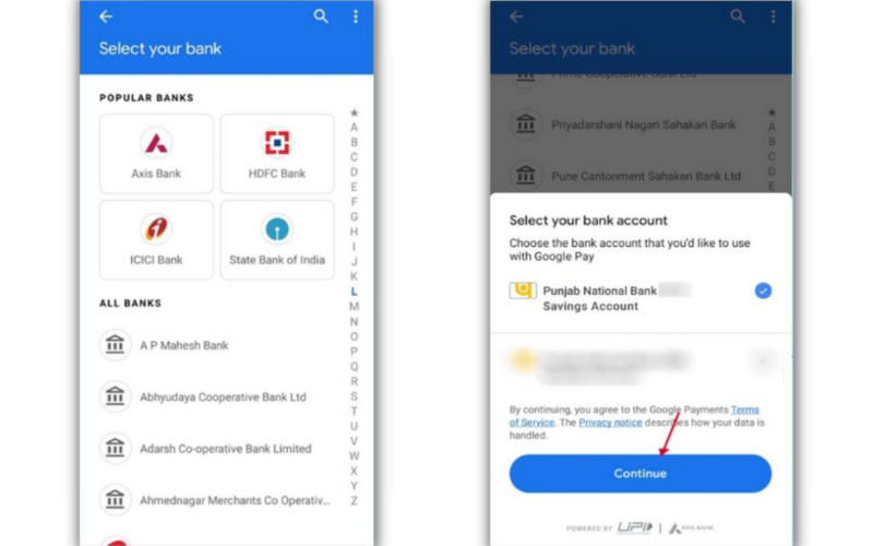how to add bank details in google pay