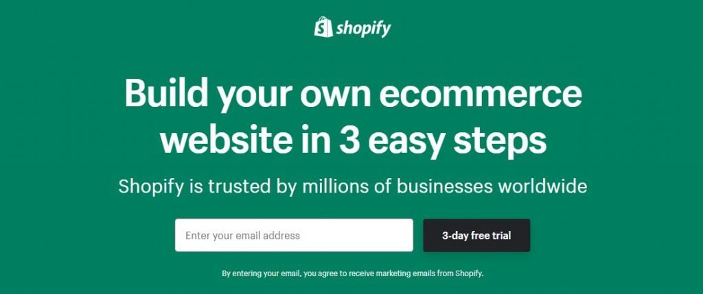 shopify signup