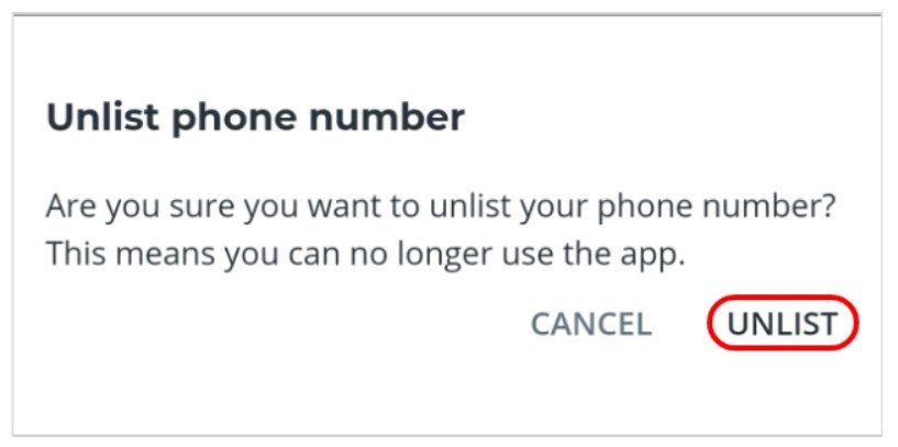 unlist phone number form truecaller